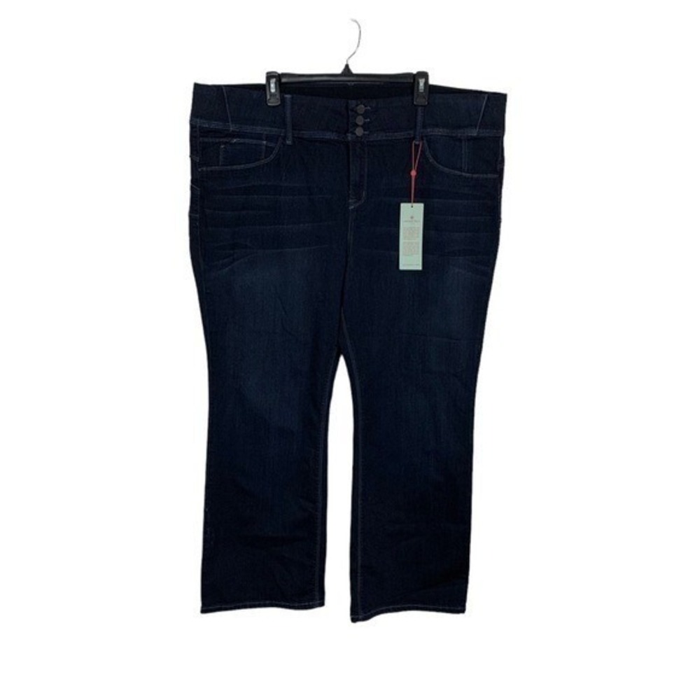 Laurie Felt Silky Curve Boot Cut Jeans Dark Wash 3XP Plus Stretch Denim Trending